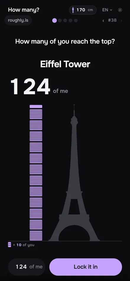The Eiffel Tower beside a column of bodies, with the question above it